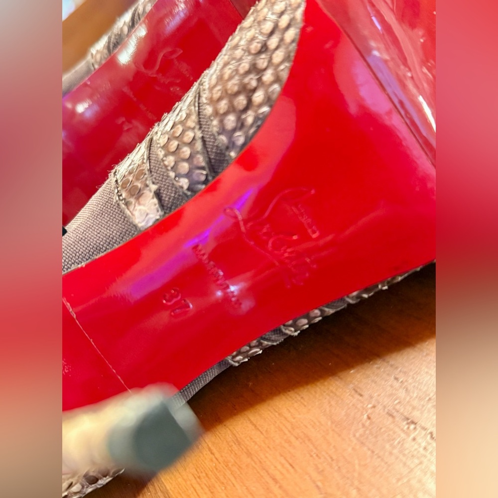 Christian Loubutin Python Booties - image 8